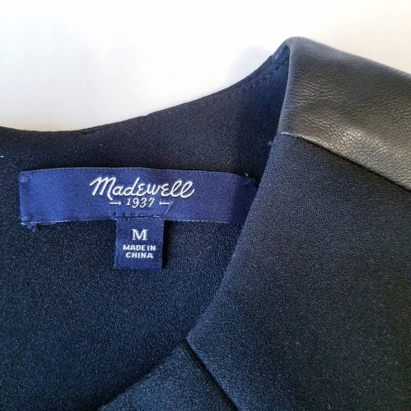 Madewell | Leather Insert Sweatshirt M - Picture 9 of 14